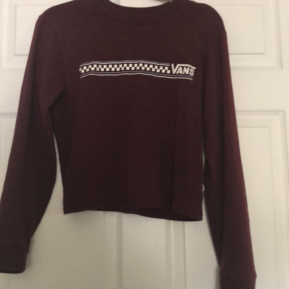 Dark red vans long sleeve shirt